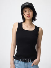 Load image into Gallery viewer, GU Rib Knit Square Neck Tank Top
