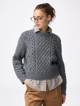 Load image into Gallery viewer, GU Cable Crew Neck Knit Pullover (Pre-order)
