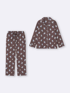 GU Flannel Pajamas -Rabbit (long sleeves & long pants)