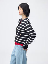 Load image into Gallery viewer, GU Tweedy Knit Striped Cardigan
