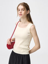 Load image into Gallery viewer, GU Rib Knit Square Neck Tank Top
