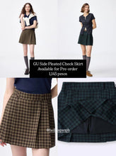 Load image into Gallery viewer, GU Side Pleated Check Skirt (Pre-order)
