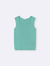 Load image into Gallery viewer, GU Rib Knit Square Neck Tank Top
