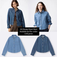 Load image into Gallery viewer, GU Denim Short Shirt (Pre-Order)
