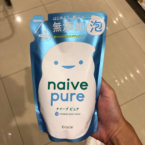 KRACIE Naive Pure Foam Body Wash 450ml (Refill)