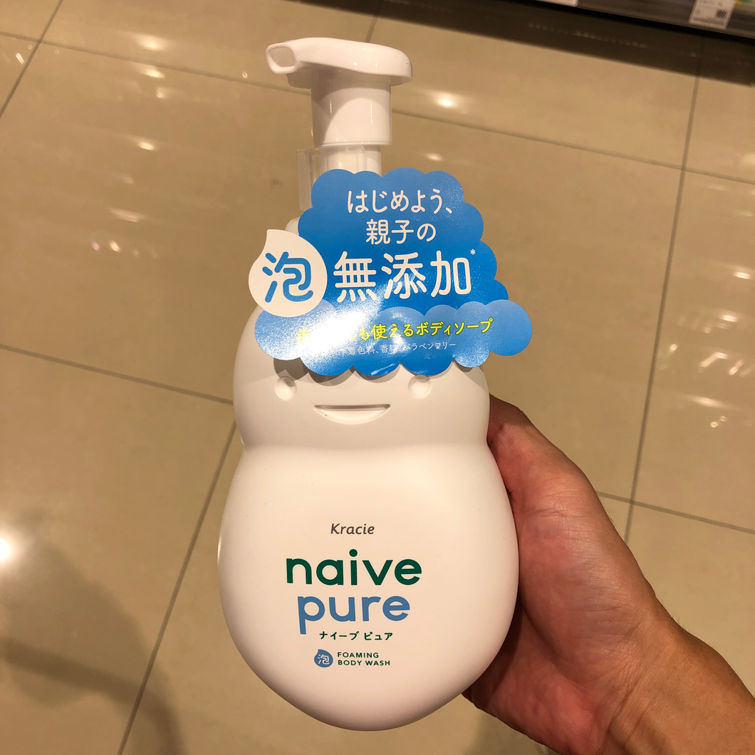 KRACIE Naive Pure Foam Body Wash Pump 550ml