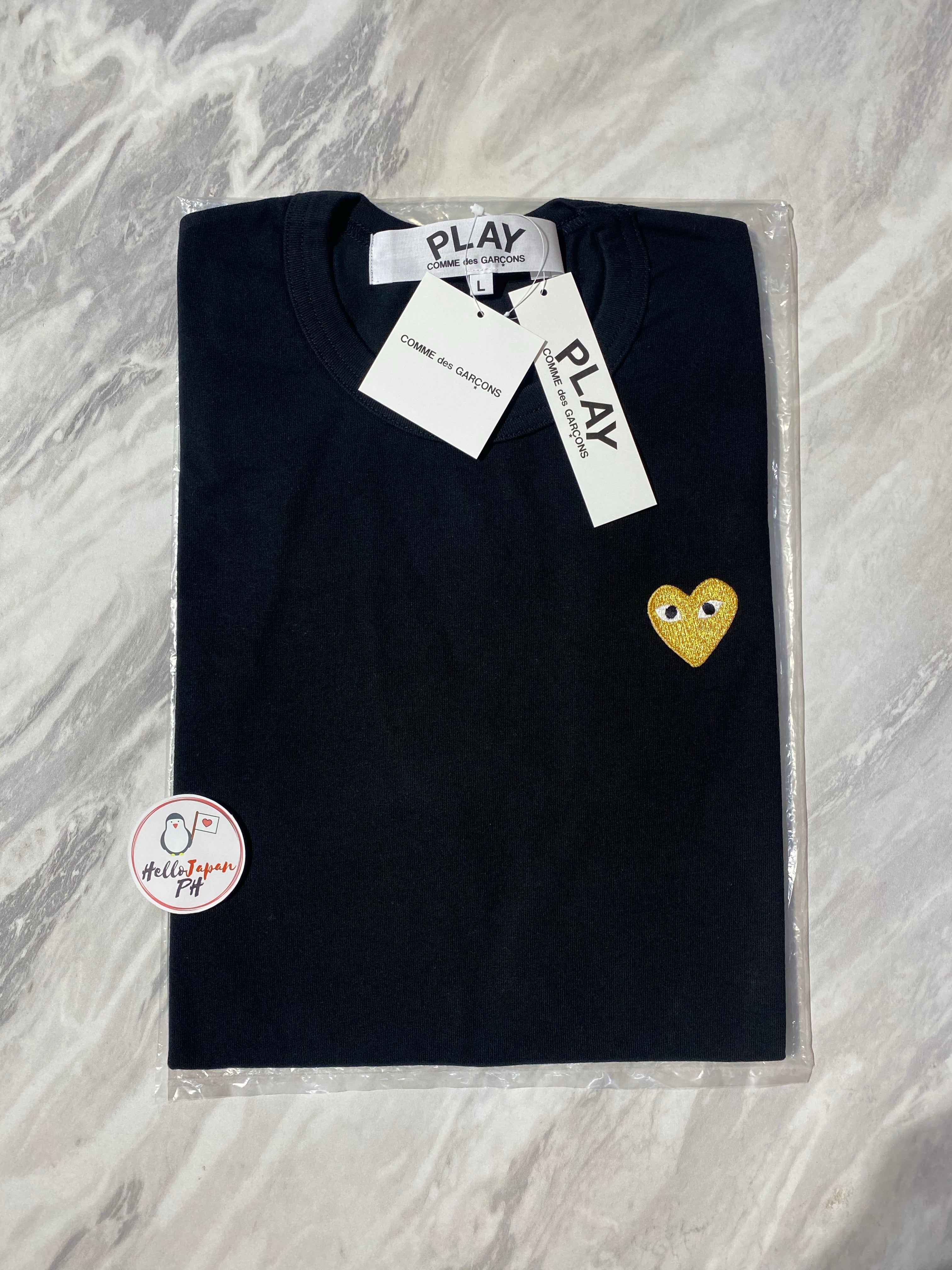Gold Heart Logo Play Cdg T Shirt Gold Heart Logo Cdg Shirt Price