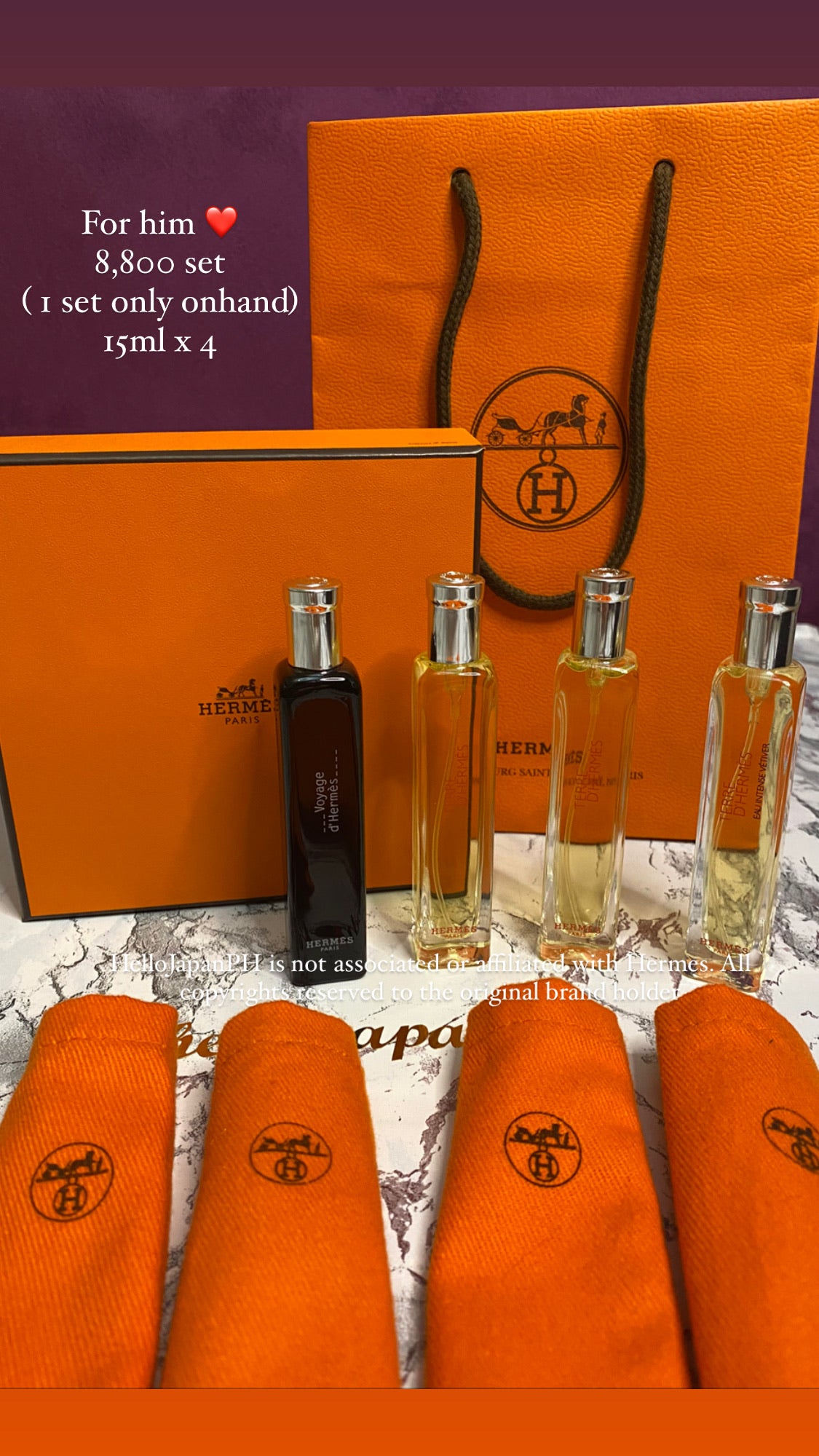 Hermes Perfume SET for Him – hellojapanph